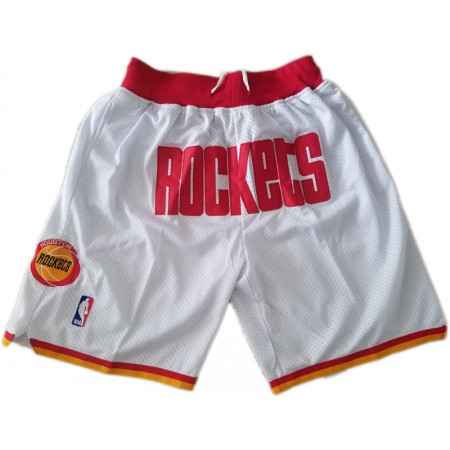 NBA Houston Rockets Uomo Pantaloncini Tascabili Bianca Swingman